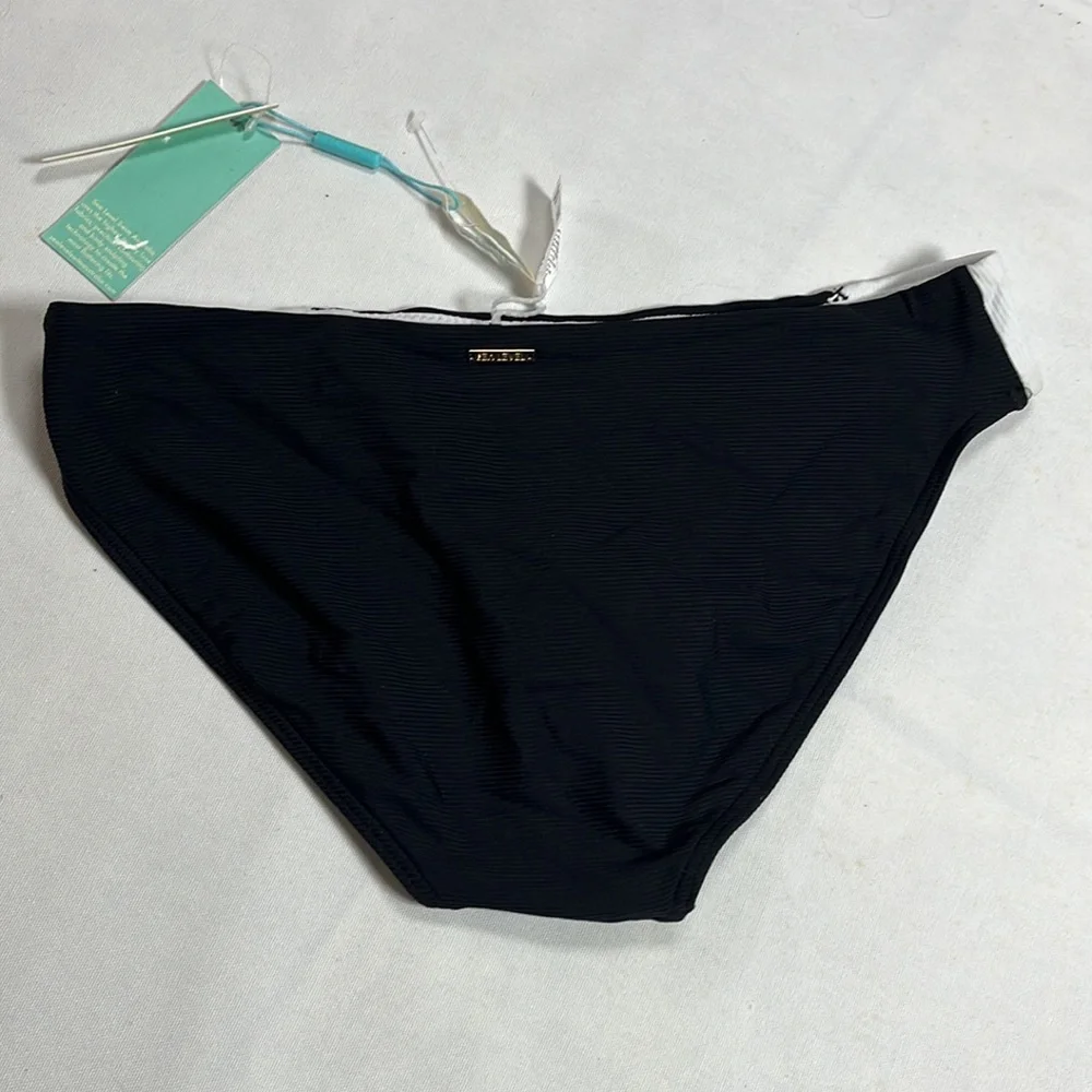 Sea Level Valentina Bikini Bottom Women's Size 8 Black and White Block Party NWT